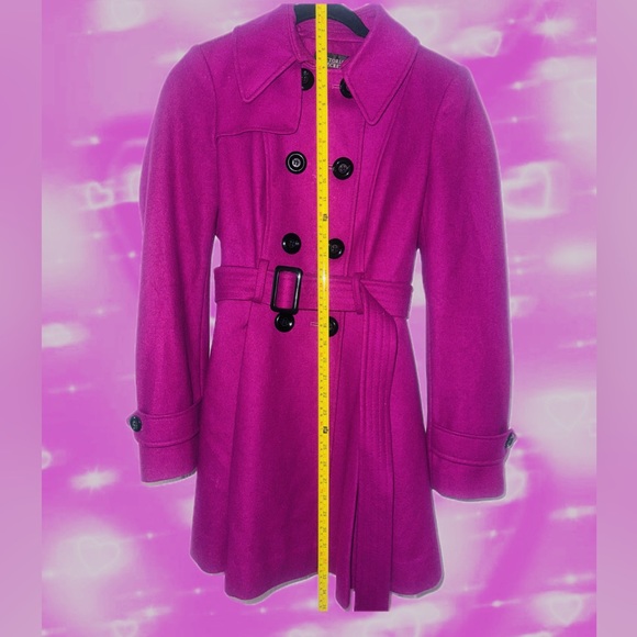 Berry Pink Wool Coat - Picture 7 of 9